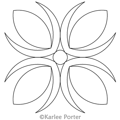 Digitized Longarm Quilting Design Pretty Block 13 was designed by Karlee Porter.