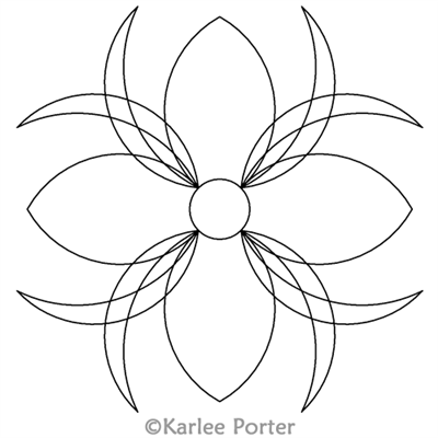 Digitized Longarm Quilting Design Pretty Block 14 was designed by Karlee Porter.