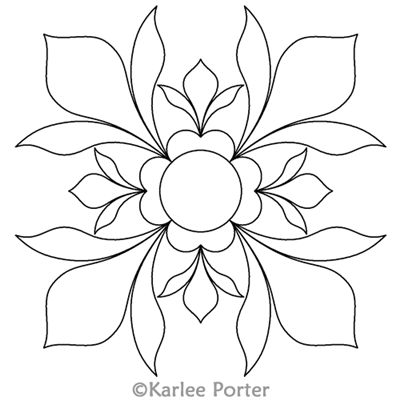 Digitized Longarm Quilting Design Pretty Block 18 was designed by Karlee Porter.
