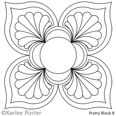 Digitized Longarm Quilting Design Pretty Block 8 was designed by Karlee Porter.