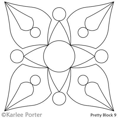 Digitized Longarm Quilting Design Pretty Block 9 was designed by Karlee Porter.