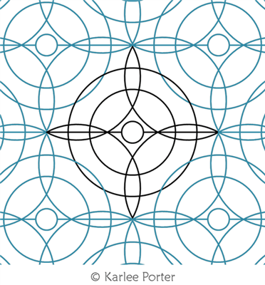 Digital Quilting Design Retro Tile 12 by Karlee Porter.