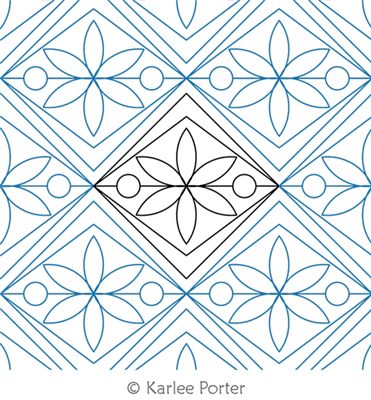 Digitized Longarm Quilting Design Retro Tile 1 was designed by Karlee Porter.