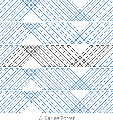Digitized Longarm Quilting Design Ribbon Border was designed by Karlee Porter.
