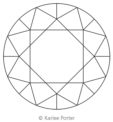 Digitized Longarm Quilting Design Round Cut Diamond Block was designed by Karlee Porter.