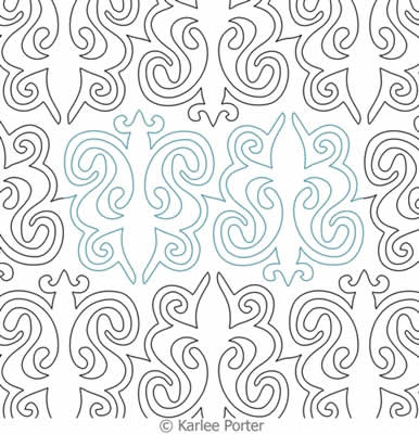 Digital Quilting Design KP Royal Damask by Karlee Porter.