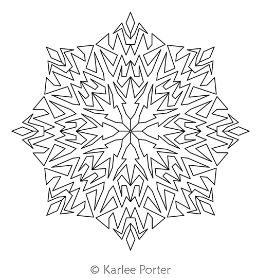 Digitized Longarm Quilting Design Sci-Fi Circle was designed by Karlee Porter.