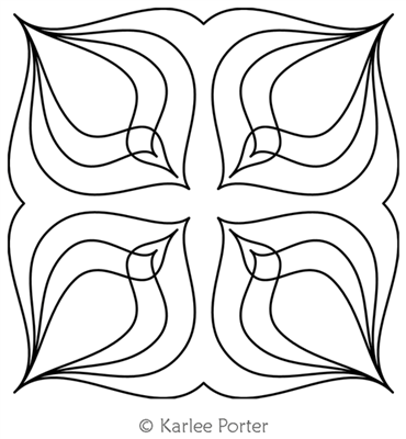 Digitized Longarm Quilting Design Sitara Candlelight Block was designed by Karlee Porter.