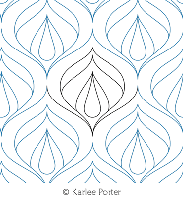 Digitized Longarm Quilting Design Sitara Dewdrop was designed by Karlee Porter.