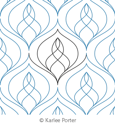 Digitized Longarm Quilting Design Sitara Ribbon was designed by Karlee Porter.