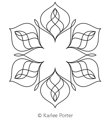 Digitized Longarm Quilting Design Sitara Ribbon Hexi was designed by Karlee Porter.