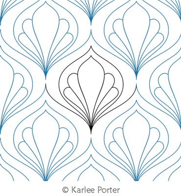 Digitized Longarm Quilting Design Sitara Seashell was designed by Karlee Porter.