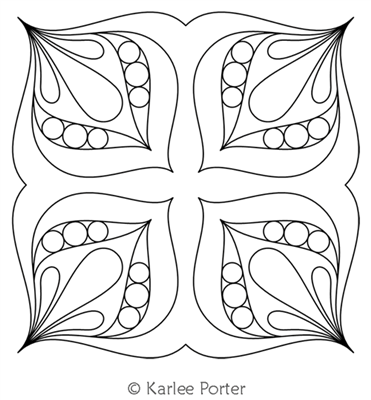 Digitized Longarm Quilting Design Sitara Succulent Block was designed by Karlee Porter.