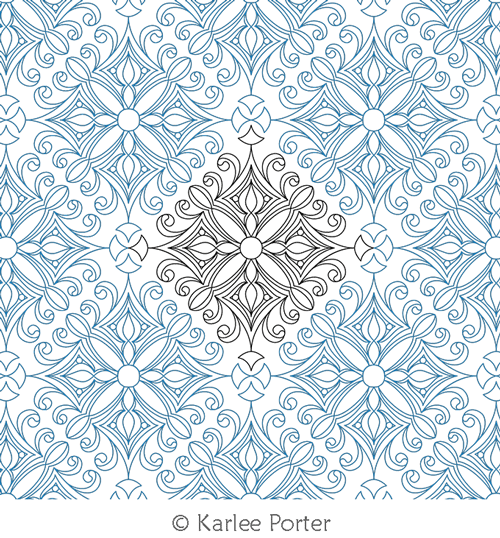 Digital Quilting Design Spanish Tile 2 by Karlee Porter.