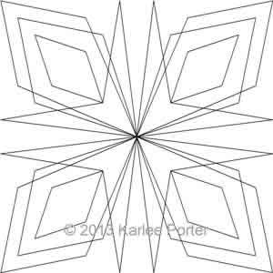 Digital Quilting Design Spike Block 3 by Karlee Porter.