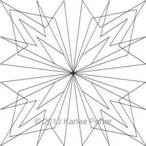 Digital Quilting Design Spike Block 4 by Karlee Porter.
