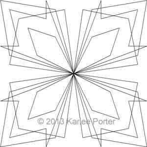 Digital Quilting Design Spike Block 7 by Karlee Porter.