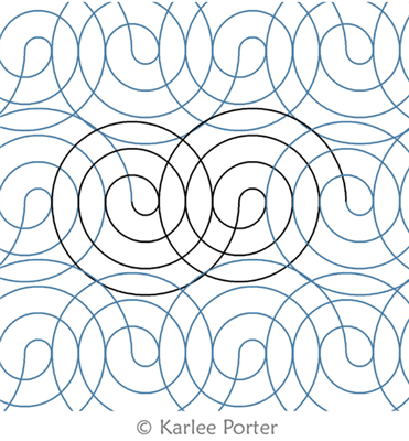 Digital Quilting Design Spirals by Karlee Porter.
