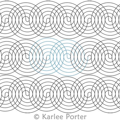 Digital Quilting Design Spirals Dark by Karlee Porter.