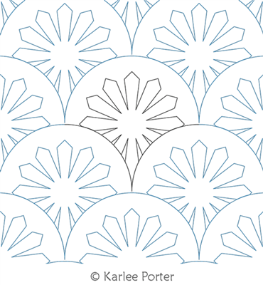 Digitized Longarm Quilting Design Sun Ray Clam was designed by Karlee Porter.