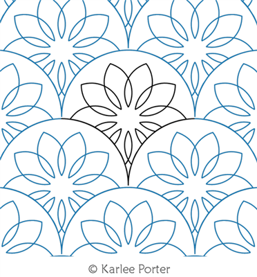 Digitized Longarm Quilting Design Sunflower Field Clam was designed by Karlee Porter.