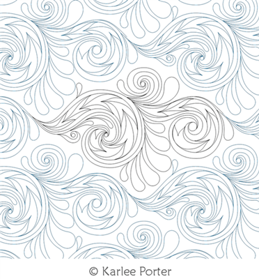 Digitized Longarm Quilting Design Swirlygig was designed by Karlee Porter.