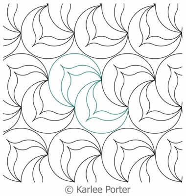 Digital Quilting Design Swivel Circle 3 by Karlee Porter.