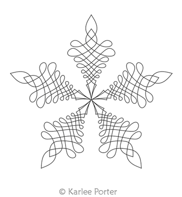 Digital Quilting Design Swooshi Star by Karlee Porter.
