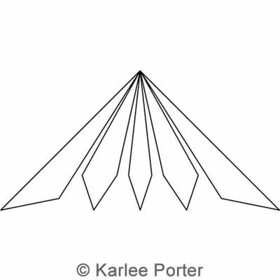 Digital Quilting Design Triangle 4 by Karlee Porter.