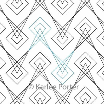 Digital Quilting Design Triple Nesting Diamond by Karlee Porter.