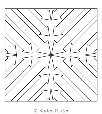 Digital Quilting Design Upwards Block 1 by Karlee Porter.