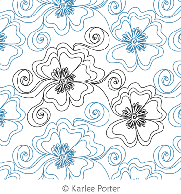 Digitized Longarm Quilting Design Waikiki was designed by Karlee Porter.