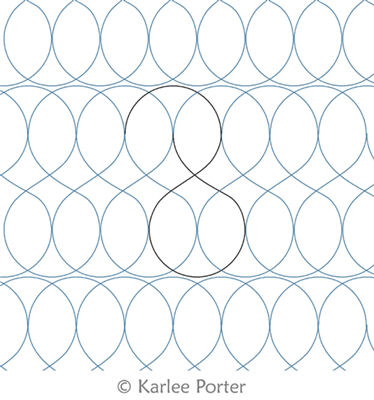 Digital Quilting Design Wavy Ribbon 2 by Karlee Porter.