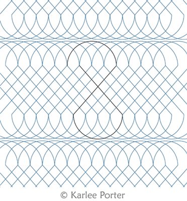 Digital Quilting Design Wavy Ribbon 3 by Karlee Porter.