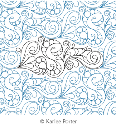 Digitized Longarm Quilting Design Whimsy was designed by Karlee Porter.