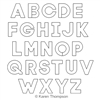Digital Quilting Design Bold Alphabet Upper Case by Karen Thompson.