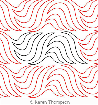 Digital Quilting Design Ebb Tide by Karen Thompson.
