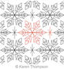 Digital Quilting Design Frozen Snowflake Panto by Karen Thompson.