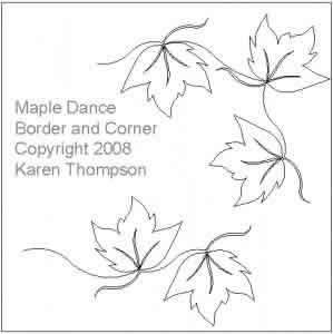 Digital Quilting Design Maple Dance Border and Corner by Karen Thompson.