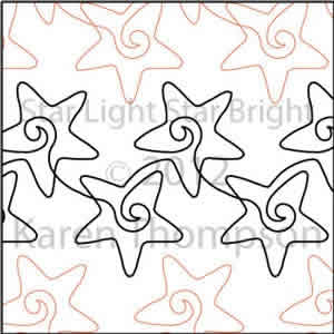 Digital Quilting Design Star Light Star Bright by Karen Thompson.