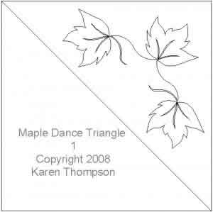 Digital Quilting Design Maple Dance Triangle 1 by Karen Thompson.