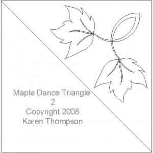 Digital Quilting Design Maple Dance Triangle 2 by Karen Thompson.