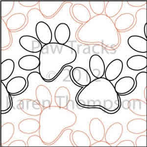 Digital Quilting Design Paw Tracks by Karen Thompson.