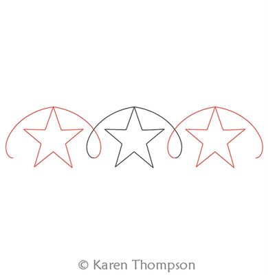 Digital Quilting Design Star Line Pattern by Karen Thompson.