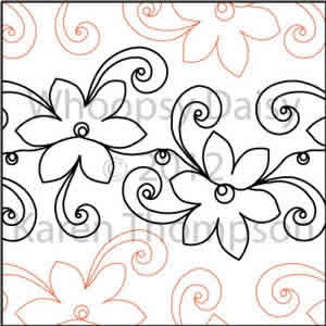 Digital Quilting Design Whoopsy-Daisy by Karen Thompson.