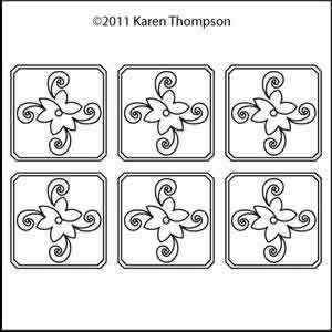 Digital Quilting Design Whoopsy Daisy Coasters by Karen Thompson.