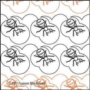 Digital Quilting Design Ants by Lynne Blackman.