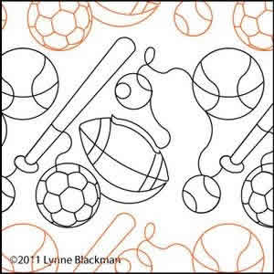 Digital Quilting Design Ball Games 2 by Lynne Blackman.