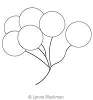 Digital Quilting Design Balloons Motif by Lynne Blackman.