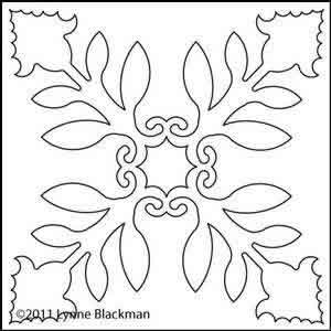 Digital Quilting Design Baltimore Block 7 by Lynne Blackman.